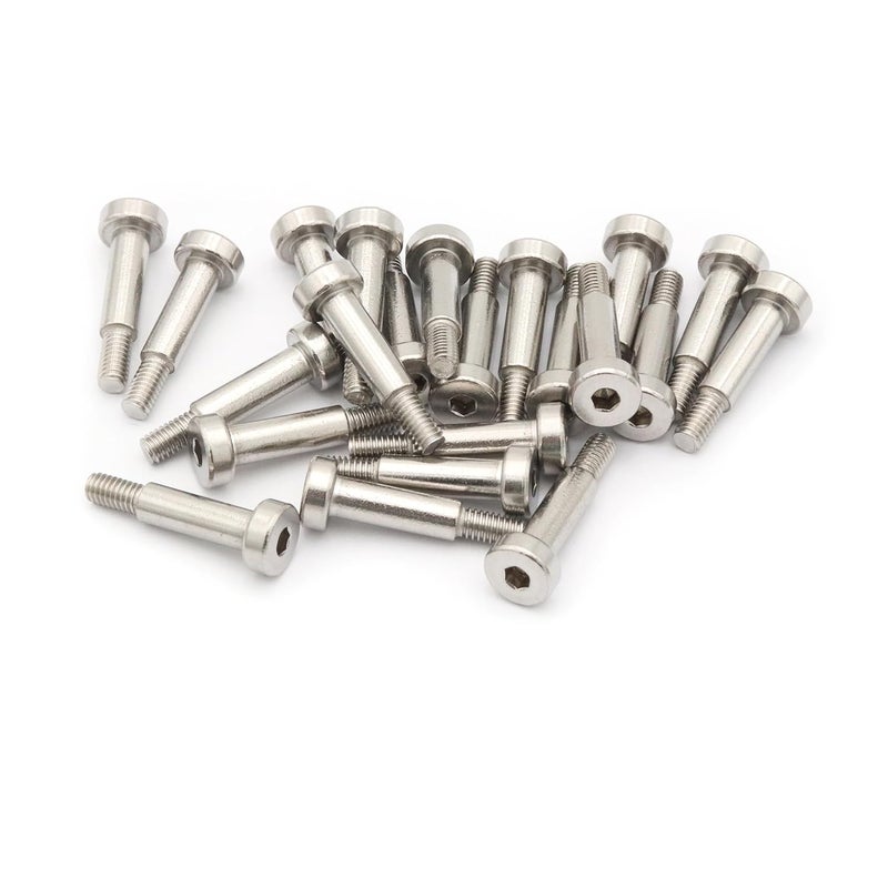 SCXCLY 30pcs Hex Socket Shoulder Bolt, 5mm x M4 x 15mm Hex Socket Shoulder Bolt, 304 Stainless Steel (Silvery) - Image 5
